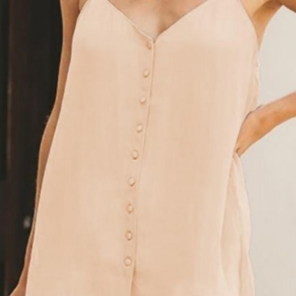 1 LEFT! ~ Sz. LG. ☆"Aubri" Nude button-up cami - Picture 5 of 5